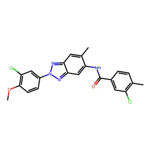3-chloro-N-[2-(3-chloro-4-methoxyphenyl)-6-methyl-2H-benzotriazol-5-yl]-4-methylbenzamide structure