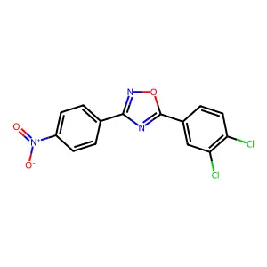5-(3,4-Dichlorophenyl)-3-(4-nitrophenyl)-1,2,4-oxadiazole structure