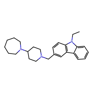 3-[[4-(Azepan-1-yl)piperidin-1-yl]methyl]-9-ethylcarbazole structure