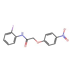 N-(2-iodophenyl)-2-(4-nitrophenoxy)acetamide structure