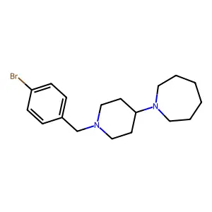1-[1-[(4-Bromophenyl)methyl]piperidin-4-yl]azepane structure
