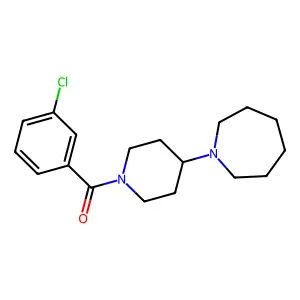 [4-(Azepan-1-yl)piperidin-1-yl]-(3-chlorophenyl)methanone structure
