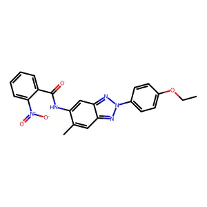 N-[2-(4-ethoxyphenyl)-6-methylbenzotriazol-5-yl]-2-nitrobenzamide structure