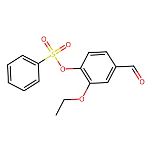 2-Ethoxy-4-formylphenyl benzenesulfonate structure