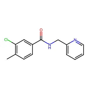 3-chloro-4-methyl-N-(pyridin-2-ylmethyl)benzamide structure
