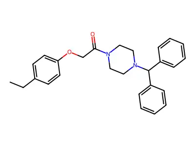 1-(4-Benzhydrylpiperazin-1-yl)-2-(4-ethylphenoxy)ethanone structure