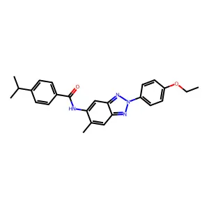 N-[2-(4-ethoxyphenyl)-6-methylbenzotriazol-5-yl]-4-propan-2-ylbenzamide structure