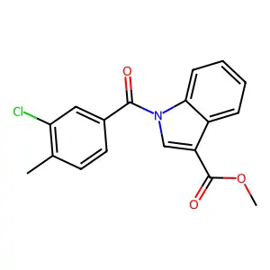 Methyl 1-(3-chloro-4-methylbenzoyl)-1H-indole-3-carboxylate structure