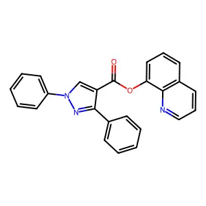 quinolin-8-yl 1,3-diphenyl-1H-pyrazole-4-carboxylate structure