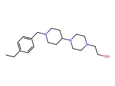 2-[4-[1-[(4-Ethylphenyl)methyl]piperidin-4-yl]piperazin-1-yl]ethanol structure