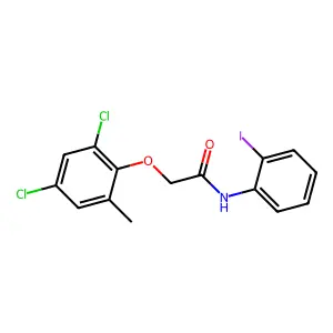 2-(2,4-dichloro-6-methylphenoxy)-N-(2-iodophenyl)acetamide structure