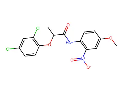 2-(2,4-dichlorophenoxy)-N-(4-methoxy-2-nitrophenyl)propanamide structure