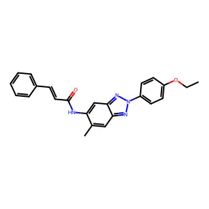 (E)-N-[2-(4-ethoxyphenyl)-6-methylbenzotriazol-5-yl]-3-phenylprop-2-enamide structure