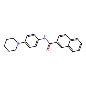 N-[4-(1-piperidinyl)phenyl]-2-naphthamide structure