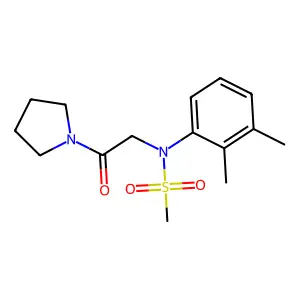 N-(2,3-dimethylphenyl)-N-(2-oxo-2-pyrrolidin-1-ylethyl)methanesulfonamide structure