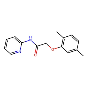 2-(2,5-dimethylphenoxy)-N-pyridin-2-ylacetamide structure