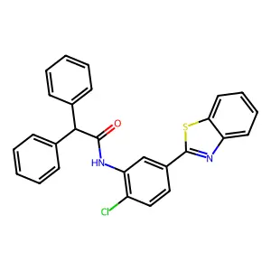 N-[5-(1,3-benzothiazol-2-yl)-2-chlorophenyl]-2,2-diphenylacetamide structure