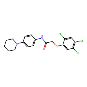 N-(4-piperidin-1-ylphenyl)-2-(2,4,5-trichlorophenoxy)acetamide structure