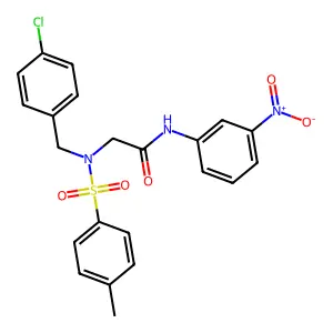 2-[(4-chlorophenyl)methyl-(4-methylphenyl)sulfonylamino]-N-(3-nitrophenyl)acetamide structure