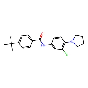 4-tert-butyl-N-(3-chloro-4-pyrrolidin-1-ylphenyl)benzamide structure