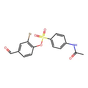 2-Bromo-4-formylphenyl 4-(acetylamino)benzenesulfonate structure