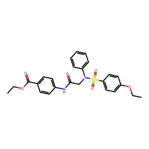 ethyl 4-({N-[(4-ethoxyphenyl)sulfonyl]-N-phenylglycyl}amino)benzoate structure