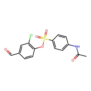 2-Chloro-4-formylphenyl 4-(acetylamino)benzenesulfonate structure