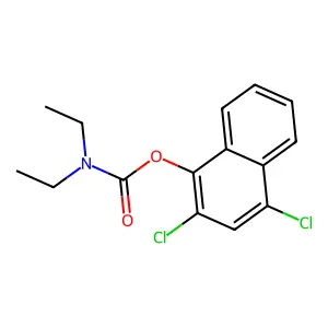 (2,4-dichloronaphthyloxy)-N,N-diethylcarboxamide structure