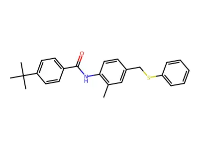 4-tert-butyl-N-[2-methyl-4-(phenylsulfanylmethyl)phenyl]benzamide structure