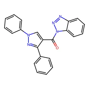 Benzotriazol-1-yl-(1,3-diphenylpyrazol-4-yl)methanone structure