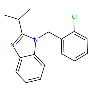1-[(2-Chlorophenyl)methyl]-2-propan-2-ylbenzimidazole structure