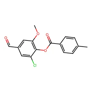 2-Chloro-4-formyl-6-methoxyphenyl 4-methylbenzoate structure