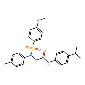 2-(N-(4-methoxyphenyl)sulfonyl-4-methylanilino)-N-(4-propan-2-ylphenyl)acetamide structure