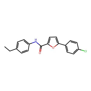 5-(4-chlorophenyl)-N-(4-ethylphenyl)furan-2-carboxamide structure