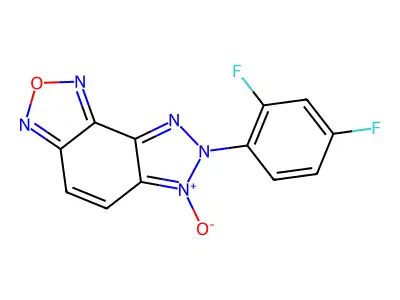 7-(2,4-Difluorophenyl)-6-oxidotriazolo[4,5-g][2,1,3]benzoxadiazol-6-ium structure
