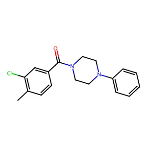 (3-Chloro-4-methylphenyl)(4-phenylpiperazin-1-yl)methanone structure