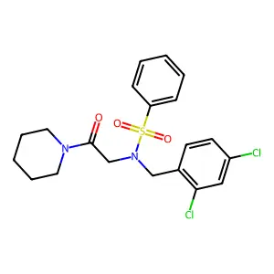 N-(2,4-dichlorobenzyl)-N-[2-oxo-2-(piperidin-1-yl)ethyl]benzenesulfonamide structure