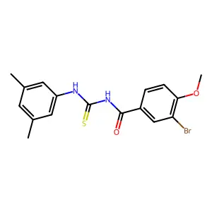3-bromo-N-[(3,5-dimethylphenyl)carbamothioyl]-4-methoxybenzamide structure