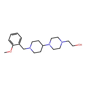 2-[4-[1-[(2-Methoxyphenyl)methyl]piperidin-4-yl]piperazin-1-yl]ethanol structure