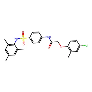 2-(4-chloro-2-methylphenoxy)-N-{4-[(mesitylamino)sulfonyl]phenyl}acetamide structure