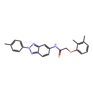 2-(2,3-dimethylphenoxy)-N-[2-(4-methylphenyl)benzotriazol-5-yl]acetamide structure
