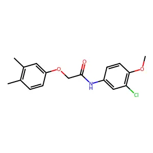 N-(3-chloro-4-methoxyphenyl)-2-(3,4-dimethylphenoxy)acetamide structure