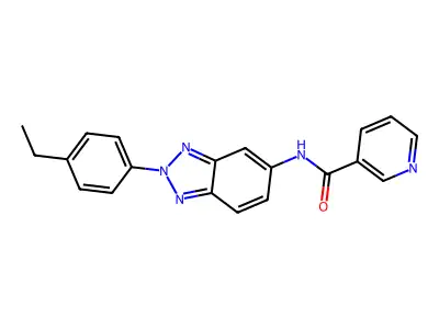 N-[2-(4-ethylphenyl)benzotriazol-5-yl]pyridine-3-carboxamide structure