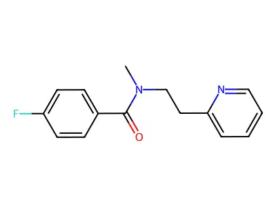 4-fluoro-N-methyl-N-(2-pyridin-2-ylethyl)benzamide structure
