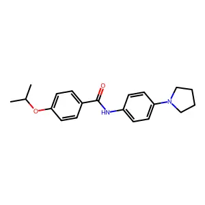 4-propan-2-yloxy-N-(4-pyrrolidin-1-ylphenyl)benzamide structure