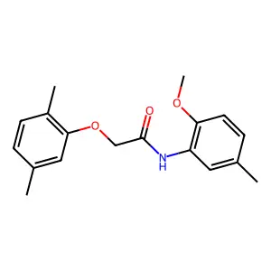 2-(2,5-dimethylphenoxy)-N-(2-methoxy-5-methylphenyl)acetamide structure