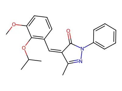 (4Z)-4-[(3-methoxy-2-propan-2-yloxyphenyl)methylidene]-5-methyl-2-phenylpyrazol-3-one structure