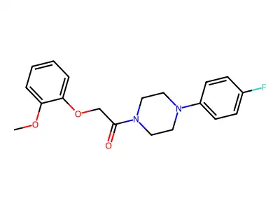 1-[4-(4-Fluorophenyl)piperazin-1-yl]-2-(2-methoxyphenoxy)ethanone structure