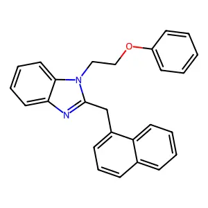 2-(Naphthalen-1-ylmethyl)-1-(2-phenoxyethyl)benzimidazole structure