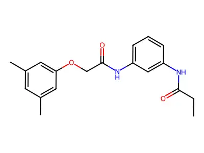 N-(3-{[(3,5-dimethylphenoxy)acetyl]amino}phenyl)propanamide structure